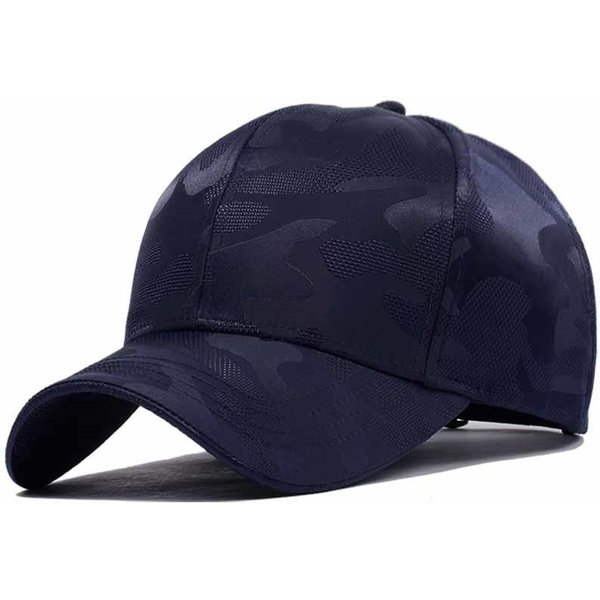 Gorra De BéIsbol TáCtica Camuflaje Gorras Solares Sombreros Deportivos Militares Hombres Mujeres Cabeza Grande Gorra Snapback Oversize 56-60Cm 60-66Cm 60-66Cm Azul Marino-image