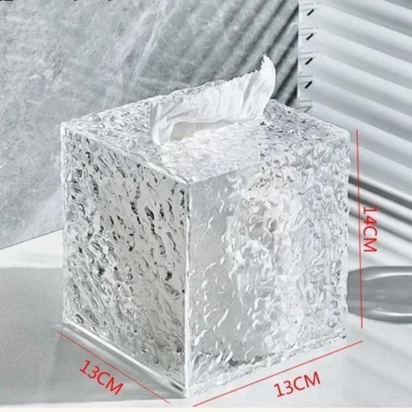 Caja De PañUelos AcríLica Rectangular DecoracióN Del Hogar Arte Caja De PañUelos De Servilletas Sala De Estar Mesa De Comedor DecoracióN Caja De Almacenamiento De PañUelos-image