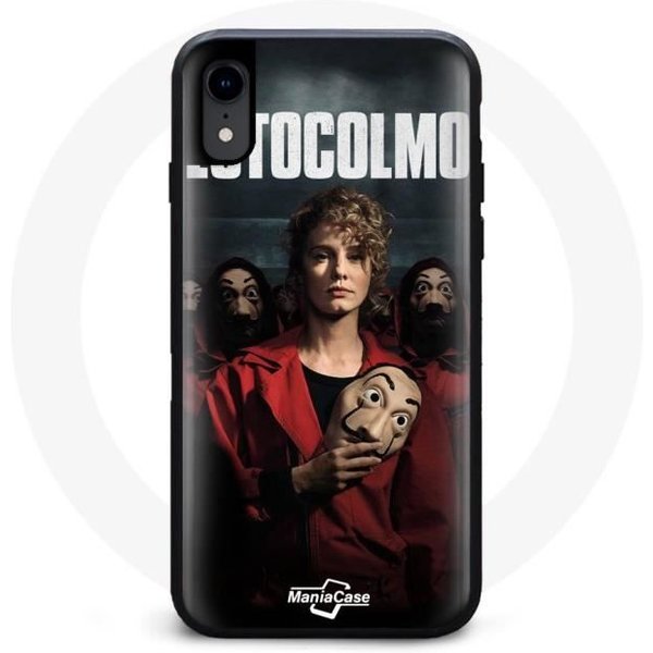 Funda Iphone XS - Maniacase - Estocolmo - Flexible - Negra - La Casa De Papel-image