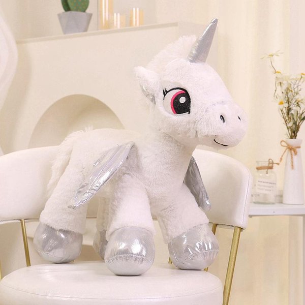 35Cm 45Cm Urocze Pluszowe Zabawki JednorożCe Kawaii Zabawki Dla Dzieci Pluszowe ZwierząTko LatająCy Koń Lalka DziecięCa Prezent Na BożE Narodzenie Urodziny 45Cm-image