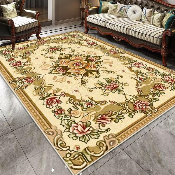 WspaniałY Europejski Dywan Salon DużY Obszar Dekoracja Retro Dywaniki Pod Sofę Do Sypialni Szatni AntypośLizgowe Maty PodłOgowe 100*160Cm-image