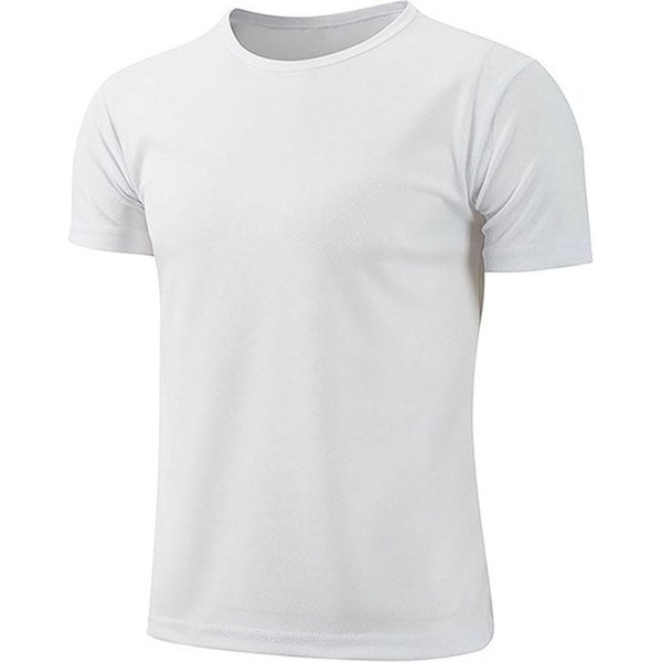 Camiseta Deportiva Ligera Y Transpirable De Verano Para Hombre, De Secado RáPido, Con Cuello Redondo, Manga Corta Y Color Liso, CóModa. Xxxxl Blanco-image