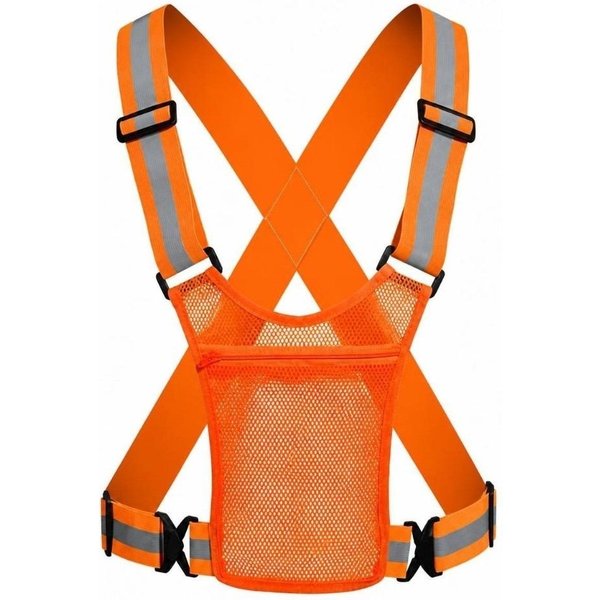 Kamizelka Odblaskowa Hi Vis Z Kieszeniami Kurtka BezpieczeńStwa Do Biegania I Jazdy Na Rowerze-image