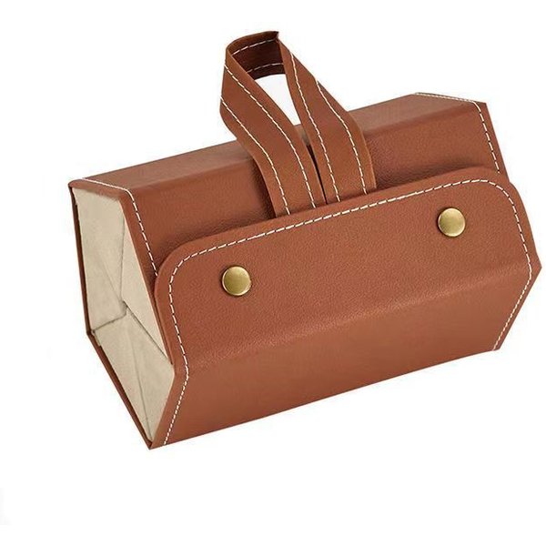Estuche Plegable Para Gafas, Organizador De Gafas De Sol PortáTil, Estuche De Viaje, Bolsa VersáTil Para Gafas, Reloj, JoyeríA MarróN-image