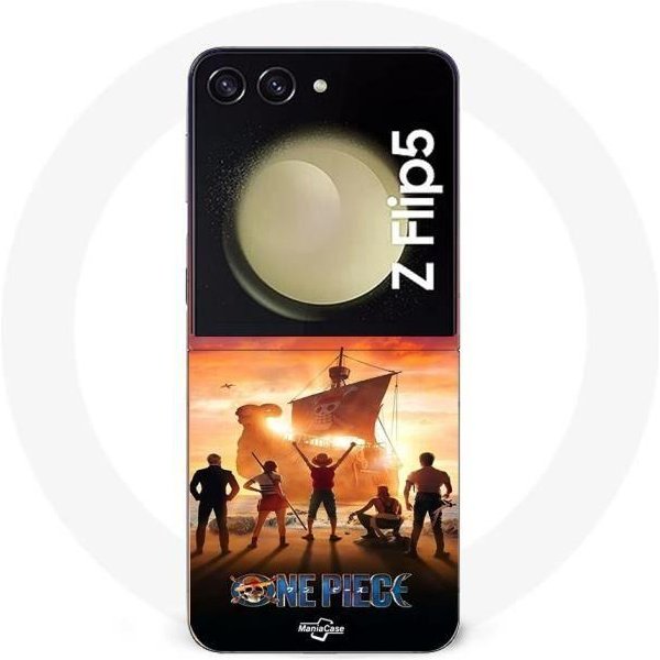 Funda - Samsung - Galaxy Z Flip5 - Flexible - Manga One Piece - Negra-image
