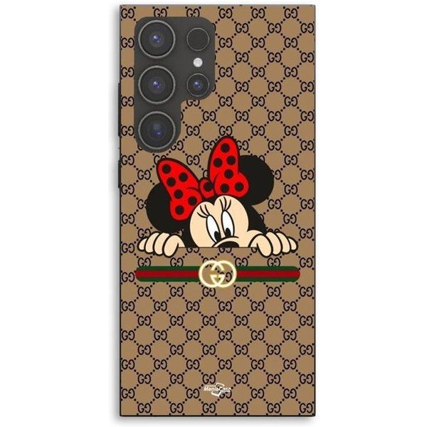 Etui Na Telefon - Maniacase - Samsung Galaxy S23 Ultra - Silikon Tpu - Czarne - WzóR Minnie Gucci Czarny-image