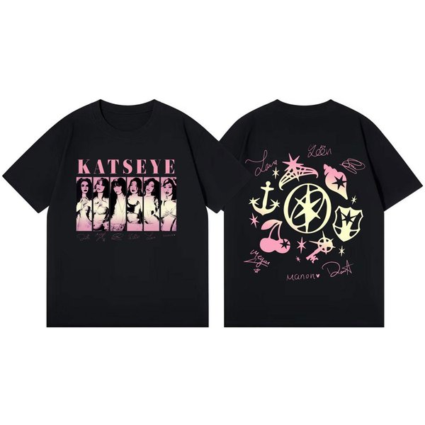 Kpop Katseye World Tour 2026 Koszulka Unisex Odzież Damska Moda Y2K Oversize Koszulki Letnia Codzienna BawełNiana Koszulka Z KróTkim RęKawem 3XL-image
