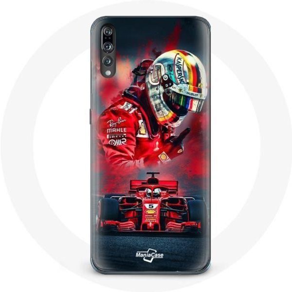Funda Para Huawei P20 Pro FóRmula 1 Sebastian Vettel Piloto F1 Rojo-image