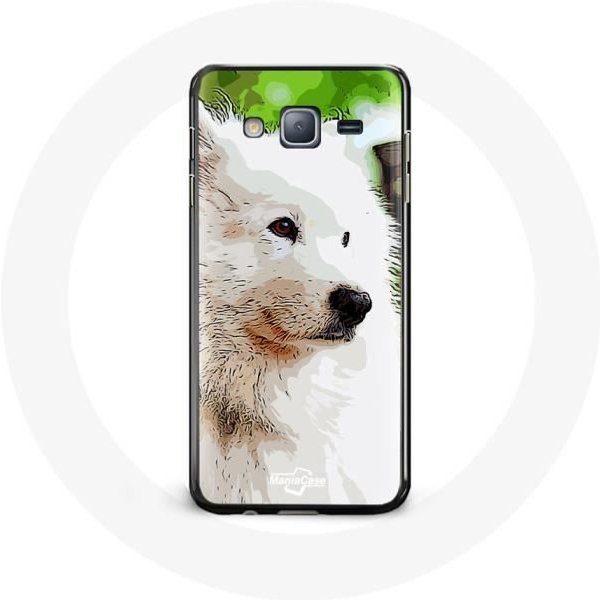Funda - Samsung - Galaxy J3 2016 - Flexible - Perro Samoyedo - Blanco Blanco-image