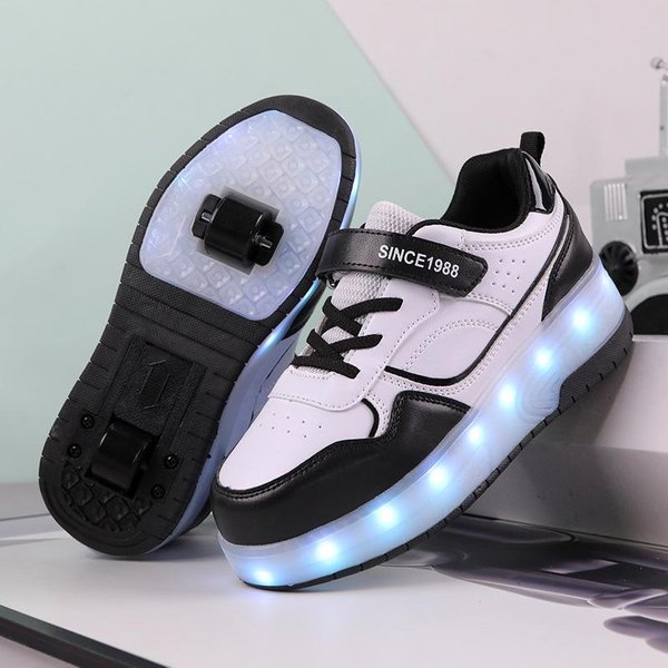 OtoñO E Invierno, Nuevos Zapatos De Cuatro Ruedas Para Correr, Para Hombres, Mujeres Y NiñOs, Patines De Ruedas De Alto Valor Para Estudiantes Universitarios Con Zapatos De Cuatro Ruedas 40-image
