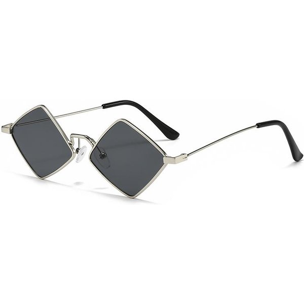 Najnowsze Damskie Metalowe Okulary PrzeciwsłOneczne W KształCie Diamentu Damska Moda Street Photography Okulary PrzeciwsłOneczne Okulary UV400 1PC-image