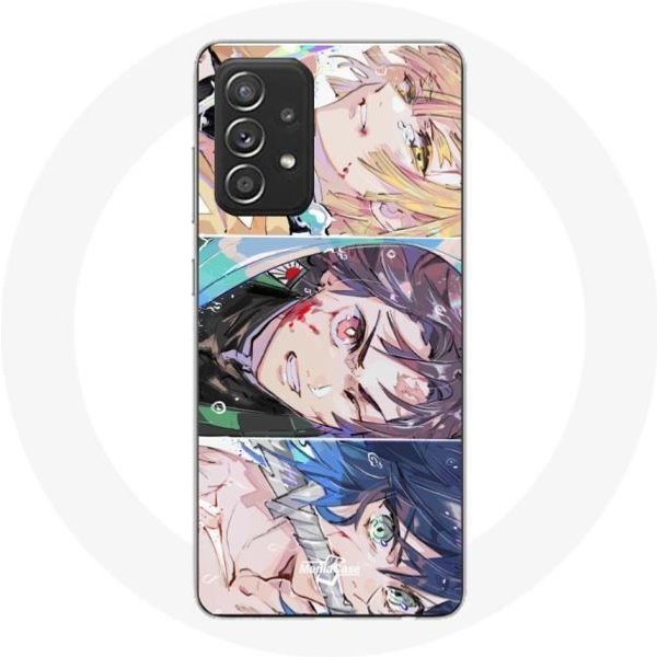Funda - Maniacase - Samsung Galaxy A33 5G - Silicona - Flexible - Demon Slayer Kimetsu No Yaiba Negro-image