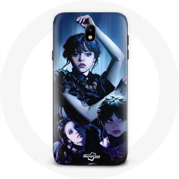 Funda - Maniacase - Samsung Galaxy J5 2017 - Negro - MiéRcoles Addams - Flexible Negro-image