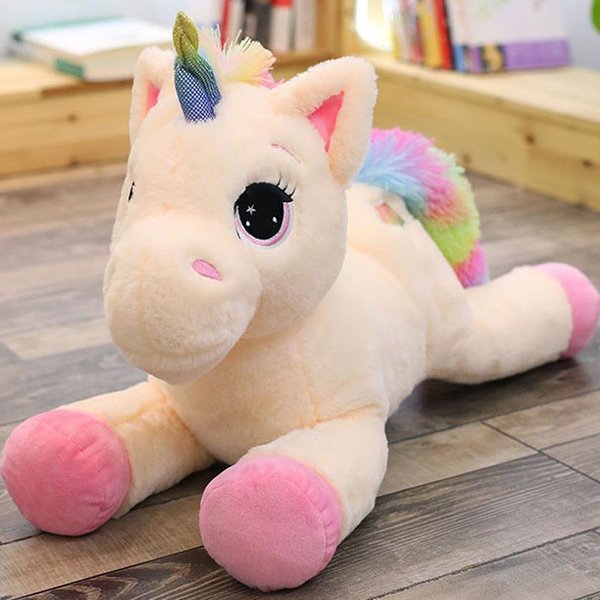 Nowa DużA MięKka Pluszowa Zabawka ZwierząTko JednorożEc Dream Rainbow Pluszowa Zabawka Prezent Dla Dziewczynki Zabawka Dla Dzieci Poduszka Na Kanapę Poduszka Dekoracja Domu 40Cm-image