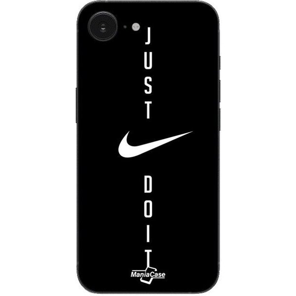 Etui Maniacase Na Iphone 16E Logo Nike Just Do It Czarne TłO Czarny-image