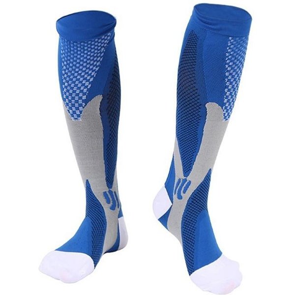 6 Pares Nuevos Calcetines De CompresióN 20-30 Mmhg Medias Altas Para Hombres Y Mujeres Deportes MaratóN Ciclismo FúTbol Venas Varicosas Eu35-45 L/Xl-image