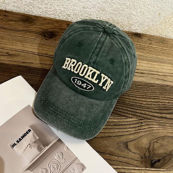 Brooklyn Alphabet BaseballóWka MęSka Damska Cowboyska BaseballóWka Letnia BawełNiana Czapka Snapback Hip-Hopowa Czapka Casual Gorra Hombre Daszek 55-60Cm Kawowy-image