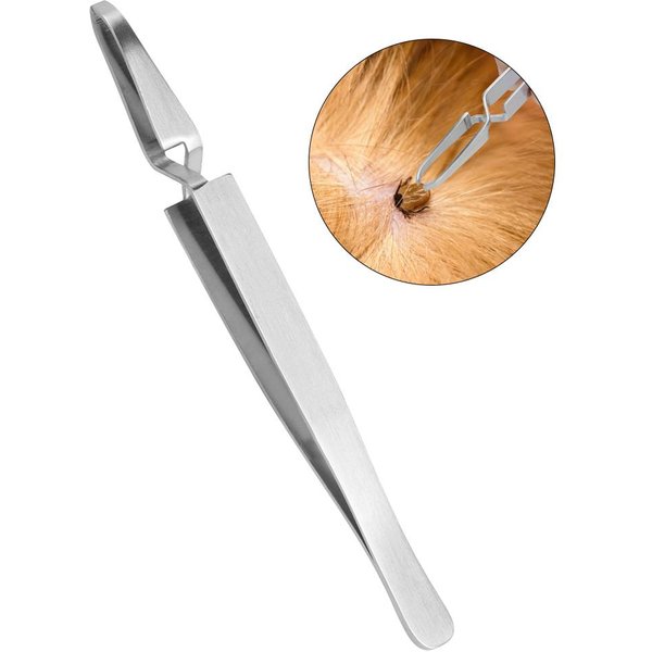 Pinzas De Acero Inoxidable Para Garrapatas, Piojos Y Pulgas Para Mascotas Perro Gato Suministros-image
