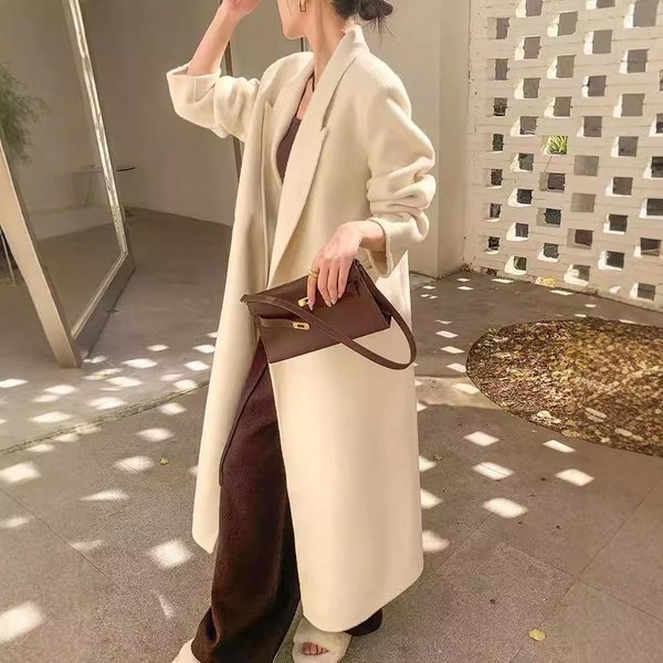 Nuevo Abrigo De Lana De Doble Cara De OtoñO E Invierno, Abrigo De Lana Informal Holgado De Estilo Coreano Largo M-image