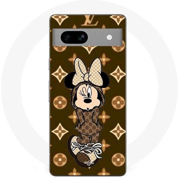 Coque Maniacase Pour Google Pixel 7A Minnie Disney Lv Marron Czarny-image