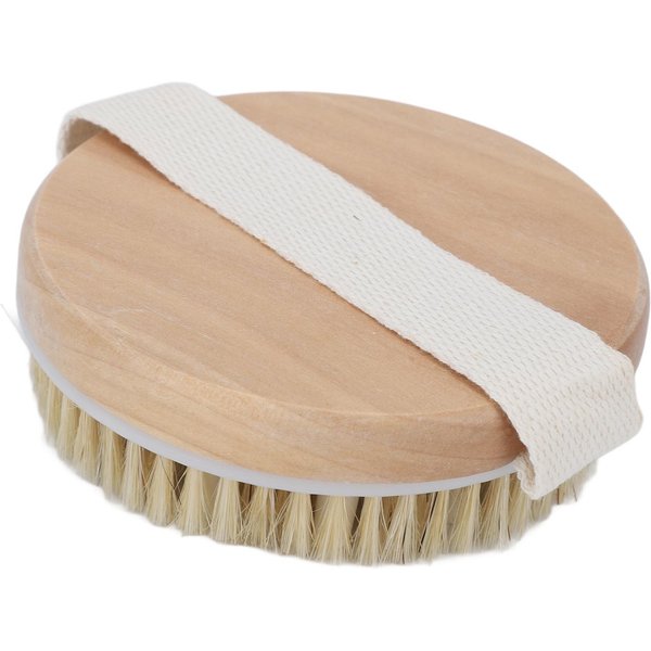 Cepillo Seco Para El Cuerpo Con Cerdas Cepillo Exfoliante Corporal Para Piel Seca Celulitis Drenaje LinfáTico Mejora De La CirculacióN SanguíNea White-image