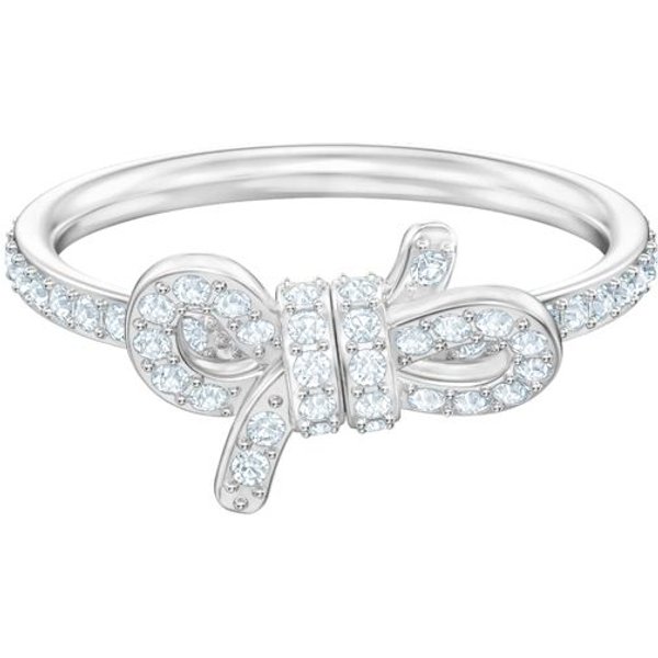 Anillo De Lazo Swarovski Anillos Para Mujer Plata 5474934+5474933+5457269 Box (Random Color),55 White-image