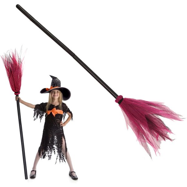 Halloweenowa Czarownica MiotłA Plastikowa MiotłA Rekwizyty Na Imprezę Kostiumową Dekoracja Na Halloween-image