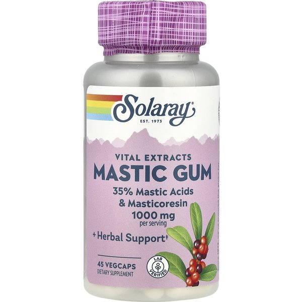 Goma MáStica, 1.000 Mg, 45 CáPsulas Vegetales (500 Mg Por CáPsula)-image