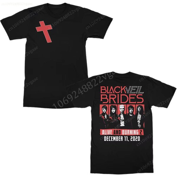 Camiseta De Verano Black Veil Brides Hombre AlgodóN Mujer Vintage Manga Corta Camiseta NiñO Tops Oversize M Brown-image