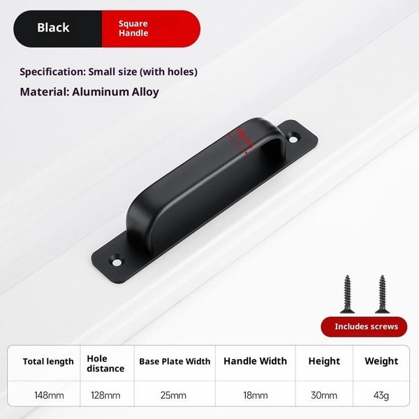 Stopy Aluminium Bez Wiercenia Uchwyt Szklane Drzwi Przesuwne Okno Szuflada Szafa Push-Pull Naklejka ŁAzienkowa Klamki-image
