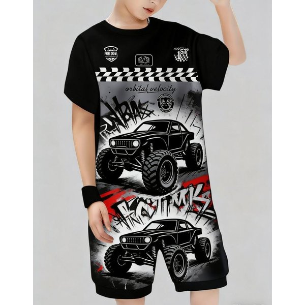 Pijama De Verano Para NiñOs Coches Dibujos Animados Pijama Disfraz NiñOs Lindo Rayo Mcqueen Conjunto Bebé NiñO PequeñO Manga Corta Conjuntos De Pijama 160 Gray-image