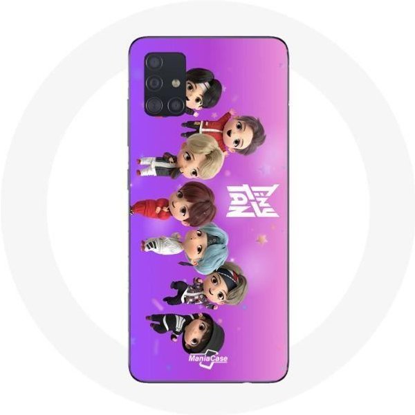 Funda Para Samsung Galaxy A51 5G BTS Tinytan AnimacióN PóSter RM Jin Suga J-Hope Jimin Jungkook Y V Mic Drop Baile-image