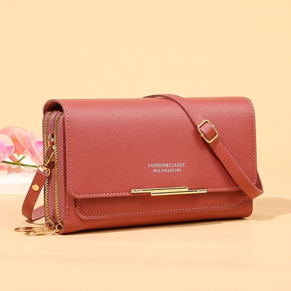SkóRzana Torba Listonoszka PU Z Paskiem Modna Torba Crossbody Na Ramię DużA Pojemność Portfel Damski Torebka Brown-image