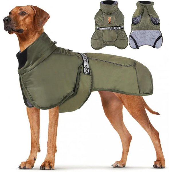 Ropa De Invierno Para Perros Grandes, Chaqueta Polar CáLida Para Perros Grandes, Abrigo Impermeable Para Mascotas Con ArnéS, Ropa Para Labrador, Disfraz Para Mascotas 2XL-image