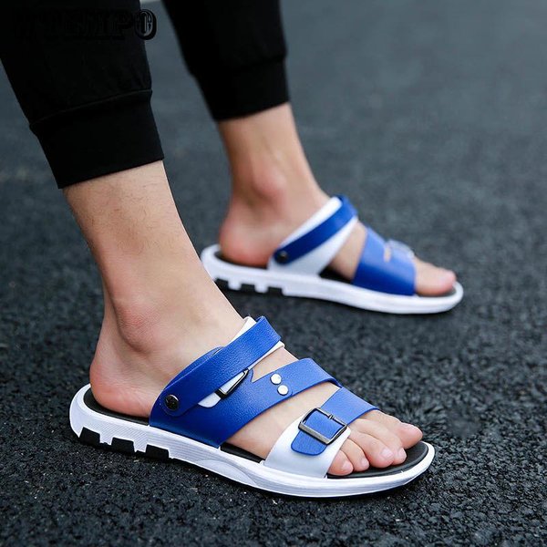 Zapatillas De Playa Zapatos De Hombre Nuevas Sandalias De Verano Con Punta Abierta Zapatos De Moda Para Exteriores 41-image
