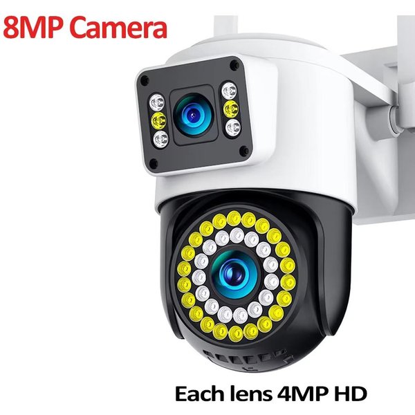 Kamera 6K 12MP Wifi ZewnęTrzna Kamera BezpieczeńStwa Trzy Ekrany Trzy Obiektywy Ptz 360° Ochrona BezpieczeńStwa Cctv Monitoring Cam Yoosee 4K Camera-image