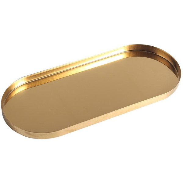 Bandeja De Lujo Ligero Moderno Bandeja Ovalada De Alta Gama Para Aromaterapia Almacenamiento De Llaves De Entrada Adornos Decorativos Para Dormitorio De Sala De Modelo-image