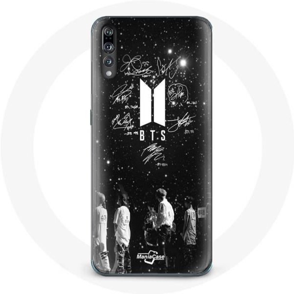 Funda - Maniacase - Huawei P20 - Flexible - Negra - Firma Miembros BTS-image