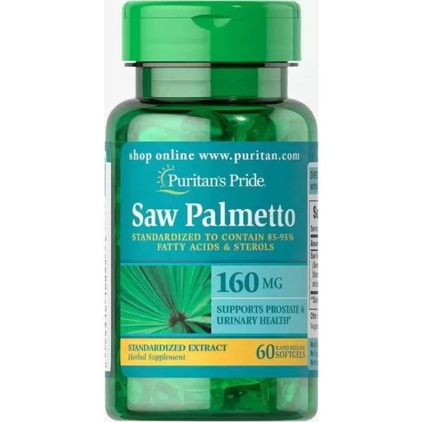 Puritan's Pride Ekstrakt Standaryzowany Z Palmy SabałOwej 160 Mg, 60 KapsułEk MięKkich-image