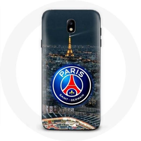 Funda - Maniacase - Samsung Galaxy J7 2017 - Negro - Flexible - Logo PSG Torre Eiffel Negro-image