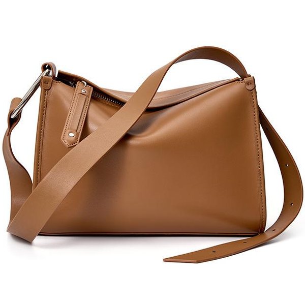 Bolso De Cuero Bolso Cruzado Femenino Prepucio PequeñO Lujo Bolso De Hombro ÚNico Para Mujer MarróN-image