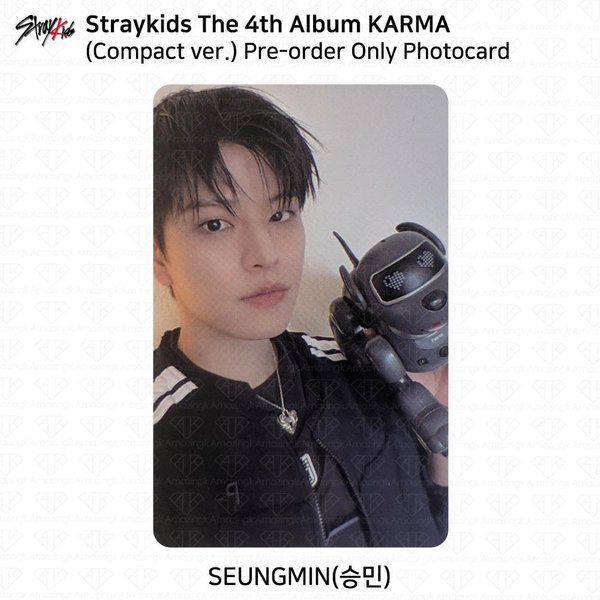 Stray Kids El 4º ÁLbum Karma VersióN Compacta Tarjeta FotográFica Oficial I.N Trading Card-image