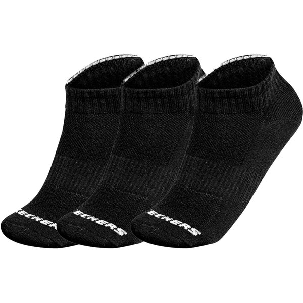 Skechers Pack De 3 Calcetines Unisex Terry Qtr Crew, Calcetines Negros Unisex 43-46 Negro-image