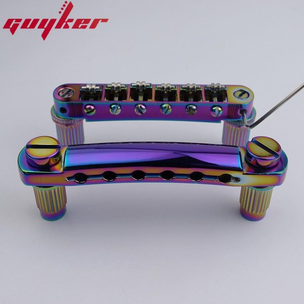 Mostek Gitarowy Tune-O-Matic Z Rolkowymi SiodełKami + StrunociąG Stop Bar Z Kotwami I śRubami Do Gitar Lp Sg-image