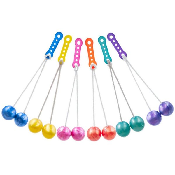 6 Sztuk Zabawna PiłEczka Zderzakowa Losowy Kolor Nowość PiłEczki Click Clack Bez ŚWiatłA PiłEczki RedukująCe Stres PiłEczki Fidget Clack 6Pcs White-image