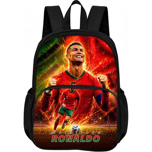 Naucz Się, PodróżUj Gwiazda PiłKi NożNej SzkołA Kariera Ronaldo Zestaw 3 Szt. Z Przednią Kieszenią Plecak PudełKo Na Lunch PióRnik Plecak Sportowy-image