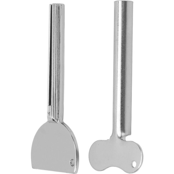 2 Piezas Exprimidor De Tubos De Pasta De Dientes Ahorra Pasta Rodando Exprimidor Dispensador De Pasta De Dientes De Acero Inoxidable-image