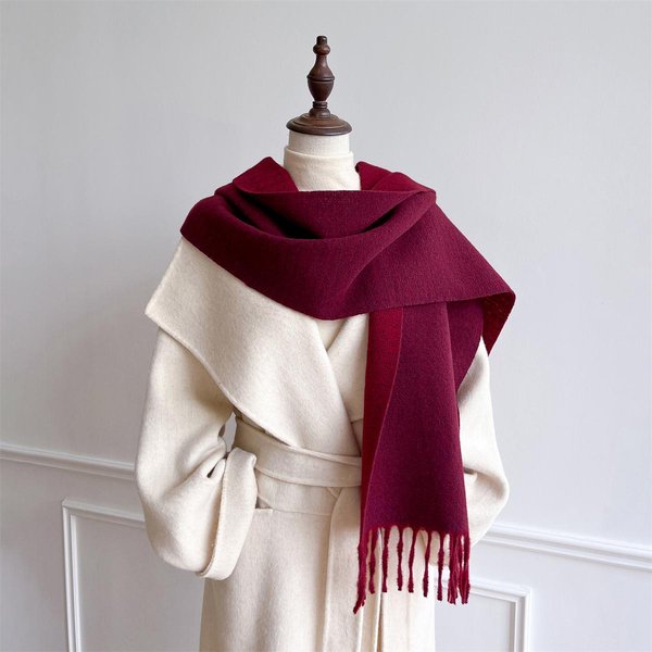Bufanda De Cachemira De Invierno De Lujo Para Mujer, DiseñO CáLido, Pashmina, Manta, Poncho, Bufandas, Chal, PañUelo Grueso 30X180Cm Gray-image