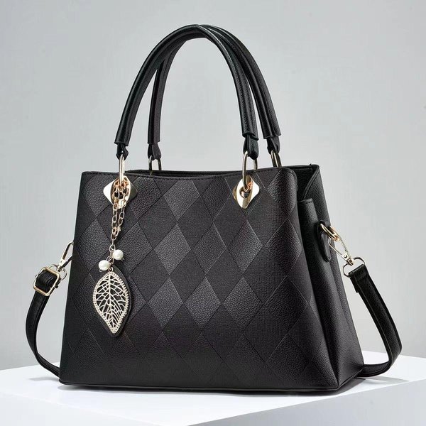 Bolso De Moda Para Mujer Bolso De Madre Nuevo Bolso Para Mujer De Mediana Edad Gran Capacidad Diosa Color SóLido Bolso De AñO Nuevo .-image