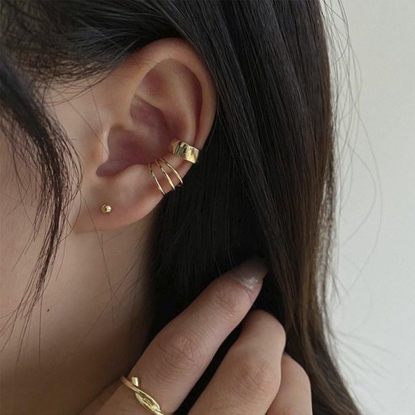 Bohemio Sin PerforacióN Cristal Strass Ear Cuff Envolvente Pendiente Clip Pendientes Para Mujer NiñA Pendientes De Moda JoyeríA Bijoux Brown-image